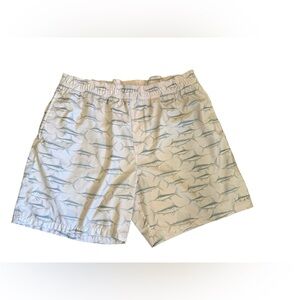 Huk Playa Fishing Swimming Shorts Barley Pink Fish Print Mens Size XXL